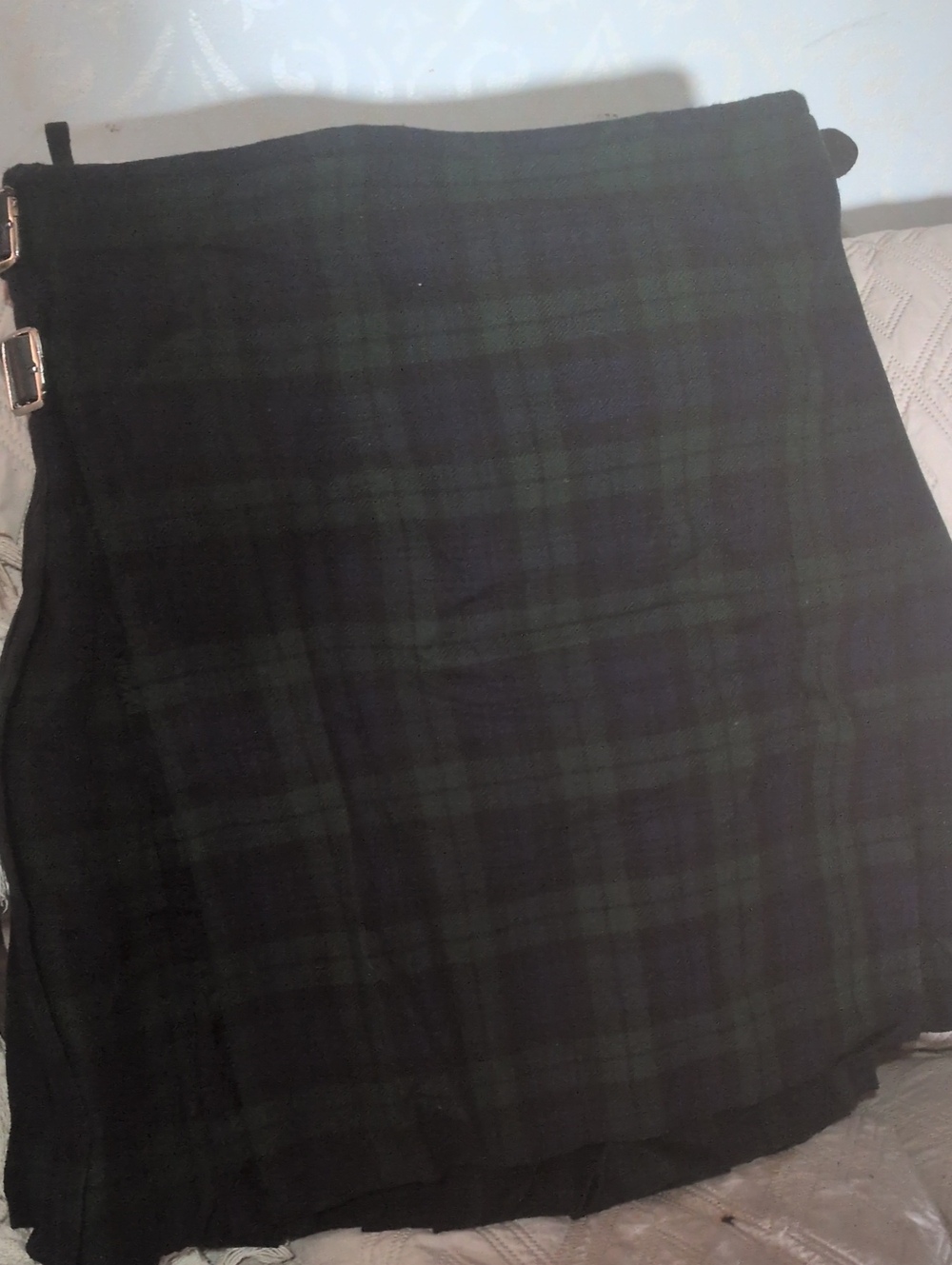 AAR Mens Scottish Tartan Kilt - 13oz Highland Casual, BLACK WATCH TARTAN